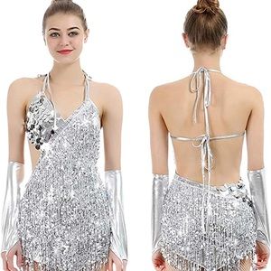 NWT Sequin Latin Dance Dress